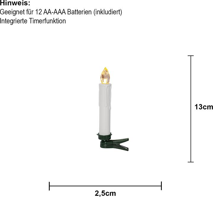 Produktbild Star Trading Kerzen Weihnachtsbeleuchtung (10 x)