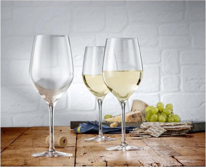 Produktbild WMF Weingläser Weisswein Set 6tlg Weinglas 390 ml Kristallglas Easy Plus transparent (39 cl, 6 Gläser, Weissweingläser)