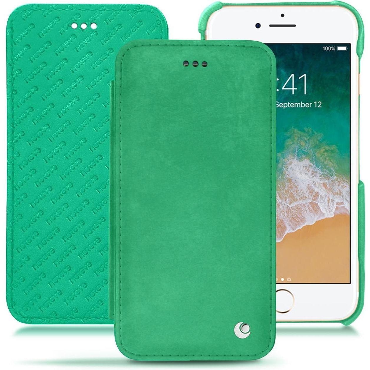 Noreve Lederschutzhülle horizontal (Apple iPhone 7), Smartphone Hülle, Grün