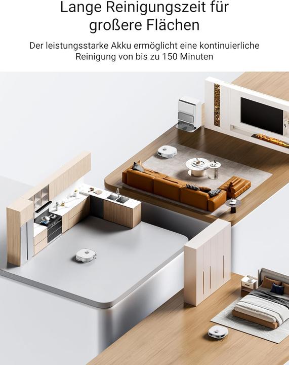 Produktbild Eureka J12 white - Robotstofzuiger - 3D-objectherkenning - 5.200 mAh batterij - (2000 Pa, Wischtuch)