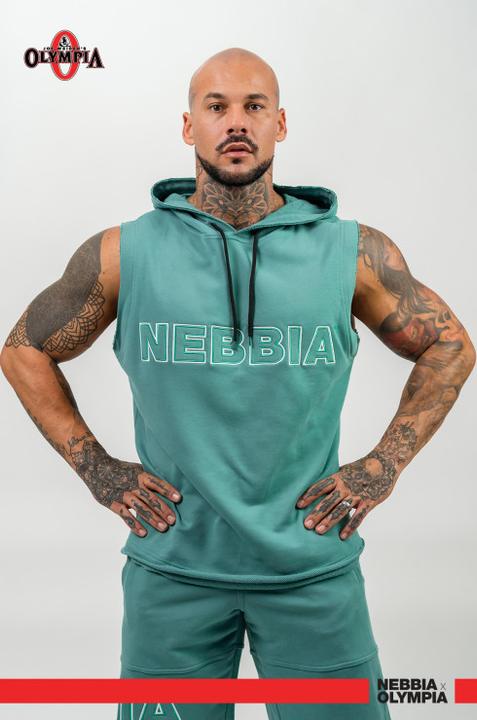 Immagine prodotto Nebbia Sleeveless Hoodie Sweatshirt Iron Beast 710 - green (M)