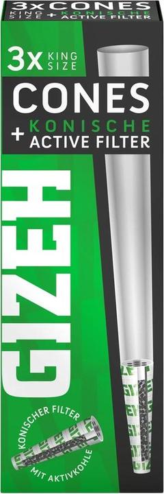 Actual product image Gizeh Cones KS Conical sleeves Activated carbon filter