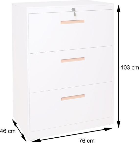 Actual product image Jamb Hanging file cabinet (76 x 46 x 103 cm)