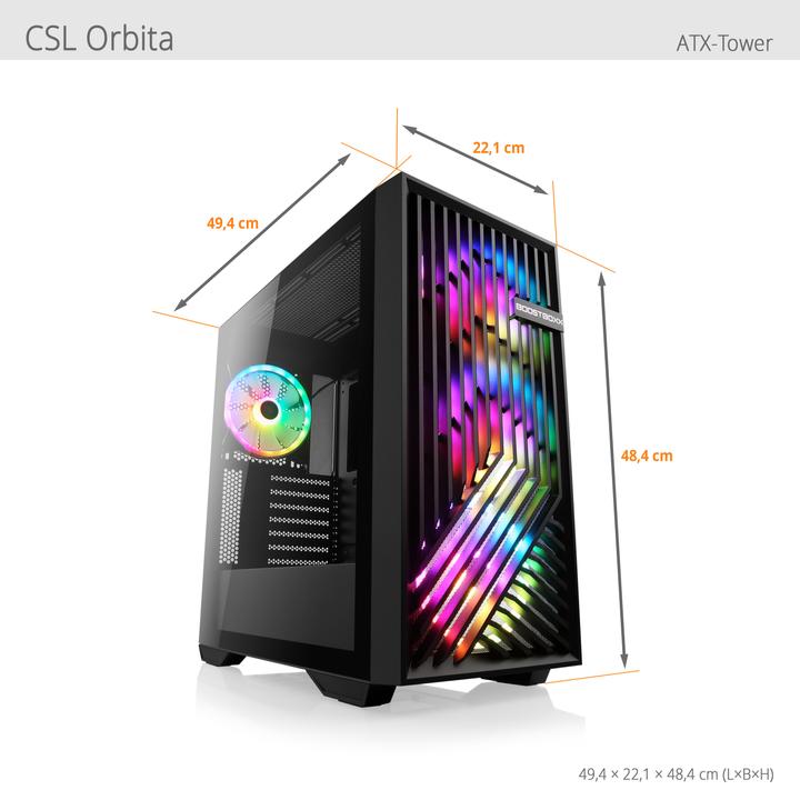 Image du produit CSL Gaming PC M11420H, QWERTZ Layout (DE) (1000 Go, 32 Go, Intel Core i7-14700F, GeForce RTX 4070 Super)