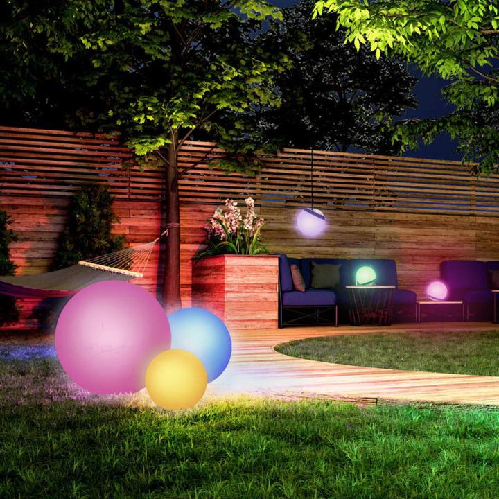 Actual product image Müller Licht Müller-Licht Solar Deco Light tint Calluna Solar 35 cm, white+color 404073 LED 0.5W RGBW White (20 lm, IP44)