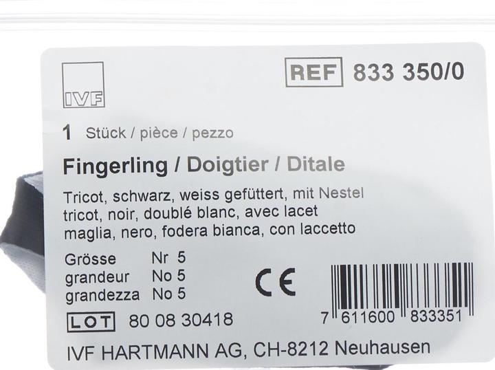 Produktbild IVF Hartmann Fingerling Tricot Grösse 5 schwarz (5)