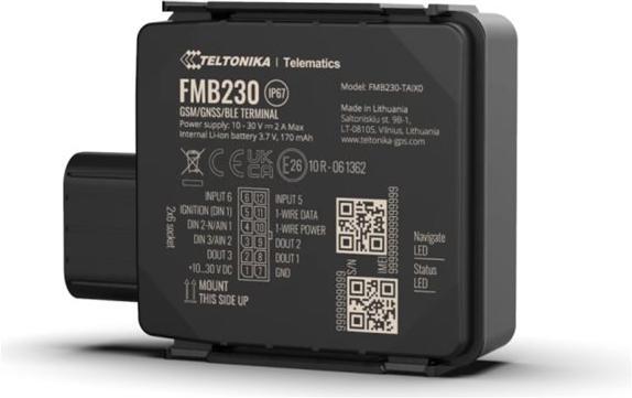 Teltonika tracker gps - fmb230 - vehicle - 2g bluetooth advanced gps tracker