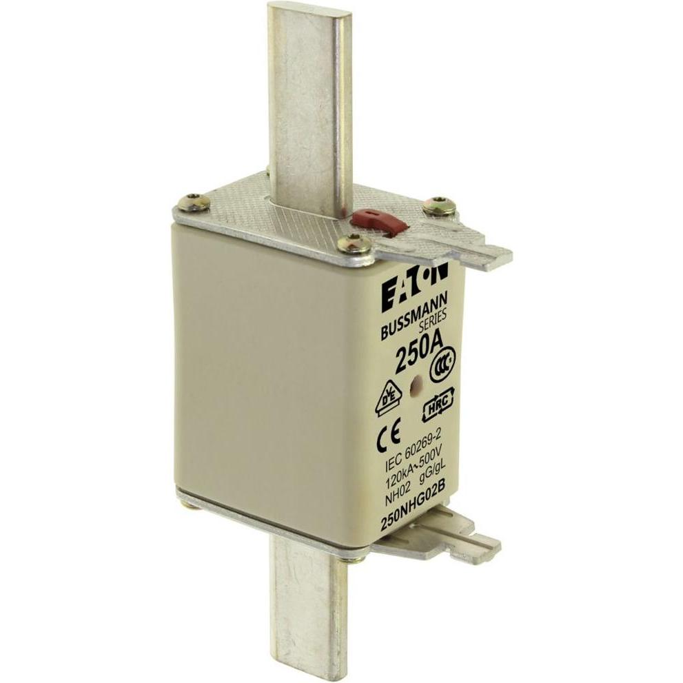 Eaton, Sicherung, 250NHG02B NH-Sicherung mit mechanischer Sicherungsanzeige Sicherungsgrösse = D02 250A 500V 3St (NH-DIN...