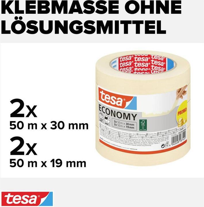 Produktbild tesa 2x Malerband BASIC (30 mm)