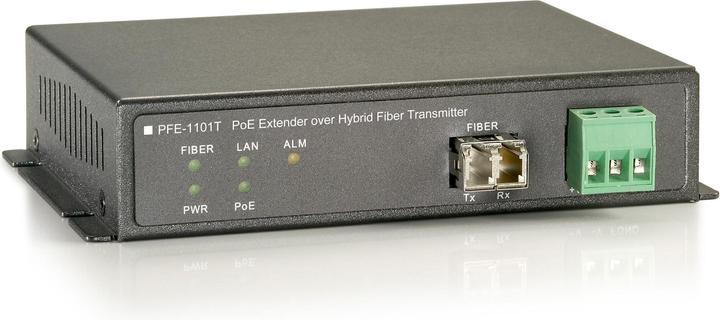 Actual product image LevelOne PFE-1101T PoE Extender over Hybrid Fiber, Transmitter, 120W