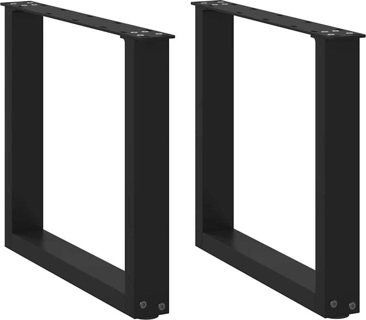 Immagine prodotto vidaXL Gambe del tavolino a U 2 pezzi nero 60x(72-73) cm gamba del tavolo in acciaio