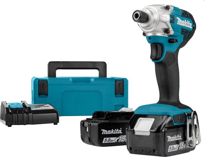 Produktbild Makita DTD 156 RTJ Akku Schlagschrauber 18V 155Nm + 2x Akku 5,0Ah + Ladegerät + Makpac
