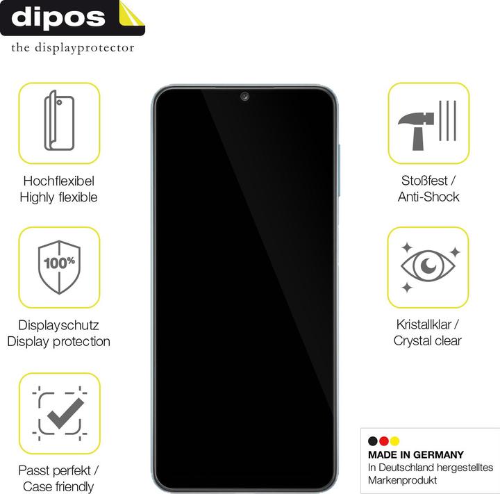 Produktbild Dipos Displayschutzfolie Full-Cover 3D (2 Stk., Samsung Galaxy M32)