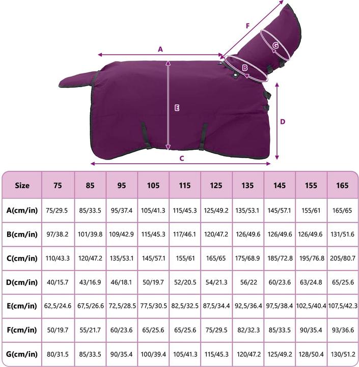 Produktbild vidaXL Pferdedecke (105 cm)