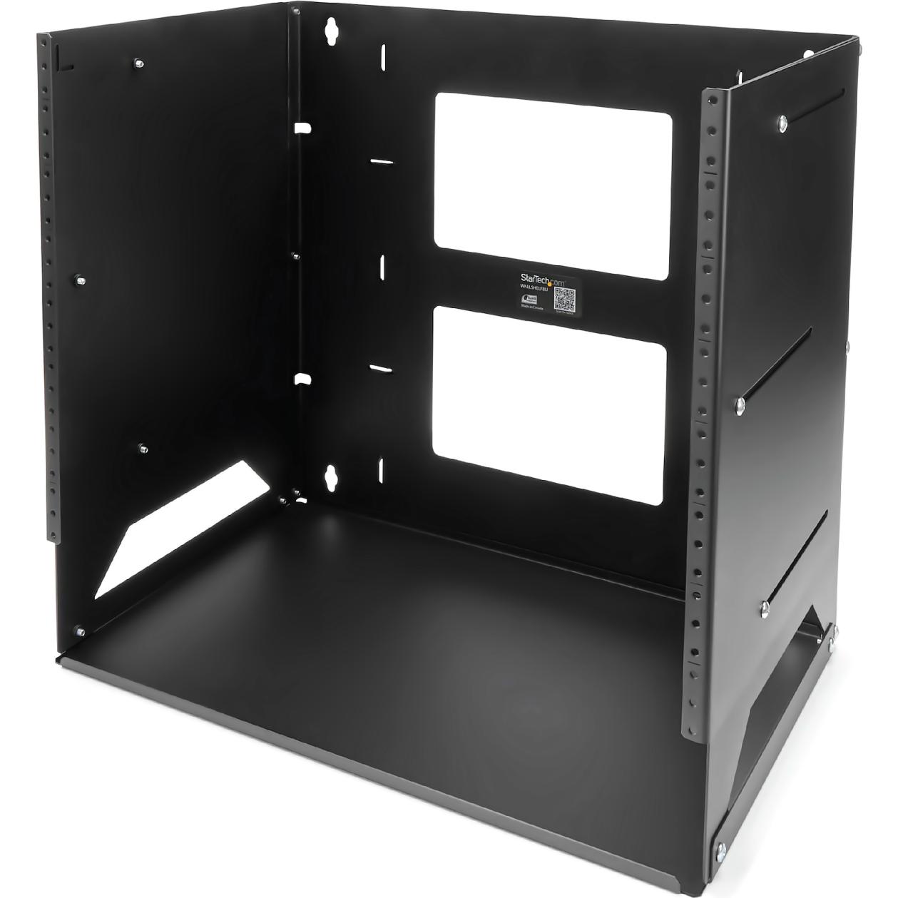 Thumbnail - StarTech 8u Wall-Mount Rack With Shelf (8 HE, 19 Zoll Rack), Serverschrank, Schwarz