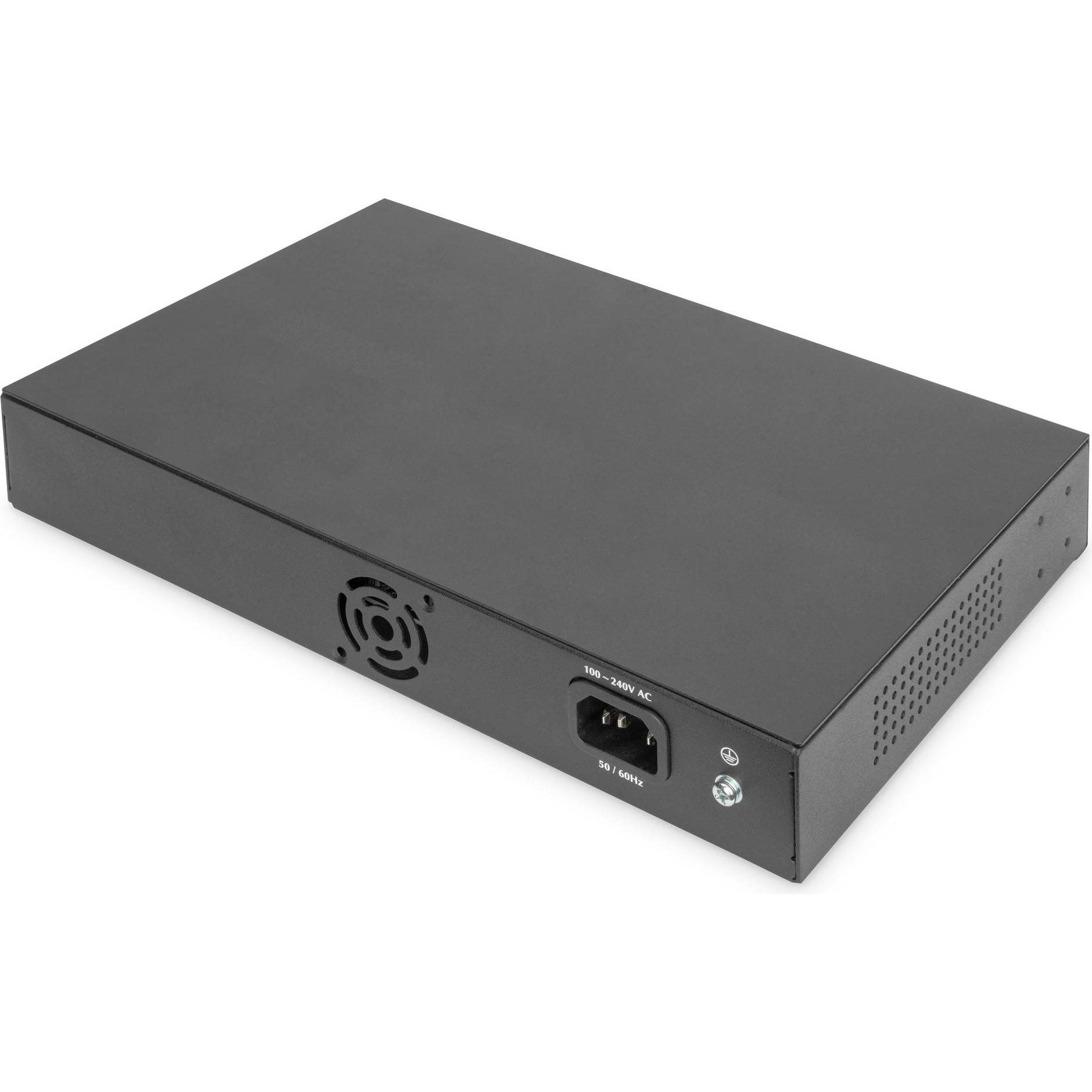 Digitus 16-Port Gigabit Switch (16 Ports), Netzwerk Switch, Schwarz