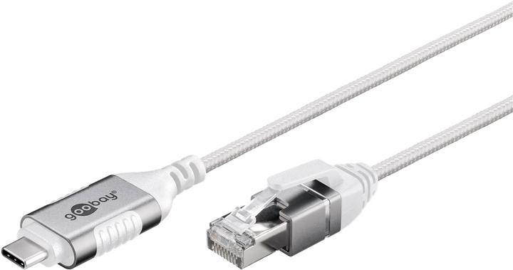 Actual product image Goobay Ethernet cable USB-C 3.1 to RJ45, slim, 10 m (USB 3.1, USB 3.2 Gen 2, USB-C, RJ45 (1x))
