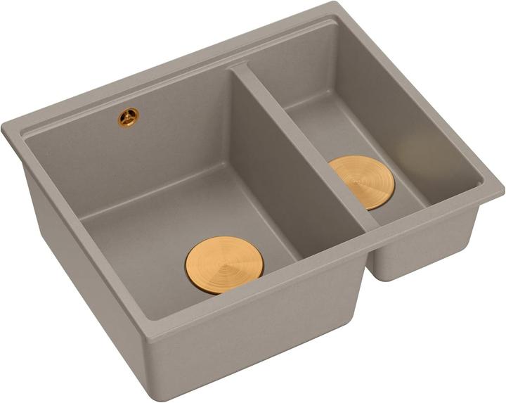 Immagine prodotto Quadron Lavello doppio granito design elegante resistente e pratico (46 cm, 55.50 cm)