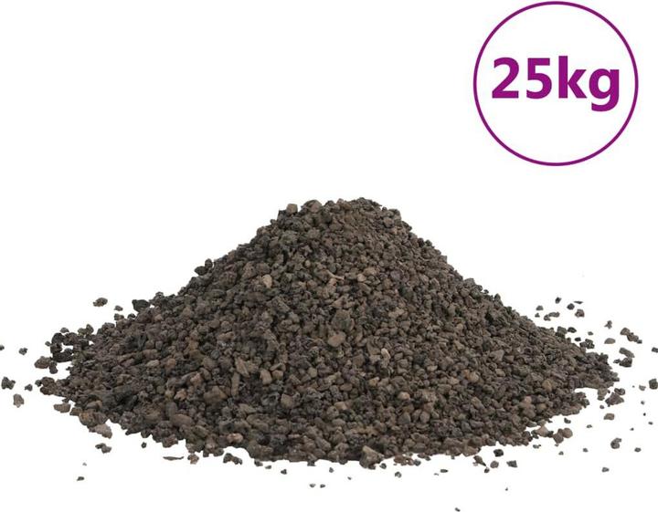 Actual product image vidaXL Basalt gravel 25 kg black 3-5 mm,Colour: Black,Material (Embellishment, other items)