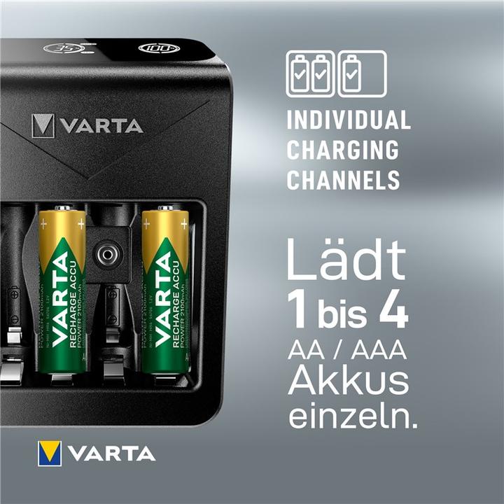 Actual product image Varta LCD Plug Charger+ (1 pcs., AA, 2100 mAh, Battery + charger)