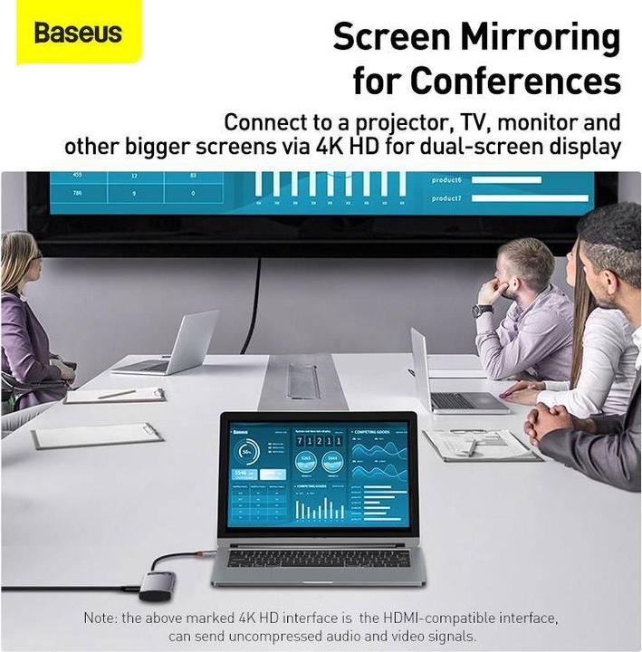 Produktbild Baseus Metal Gelam Series (USB-C, 5 Ports)