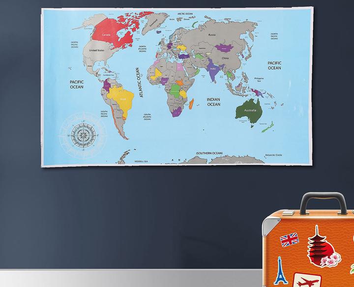Immagine prodotto Ootb Mappa del mondo da grattare (Mappamondo, 52 x 88 cm)