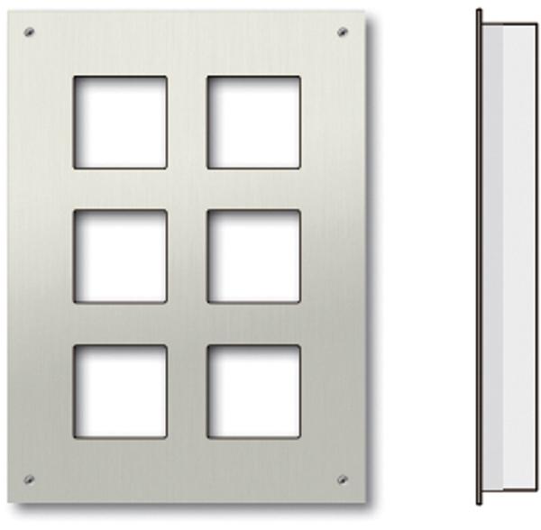 Actual product image TCS ZAU2008-0030 Front panel flush-mounted box f.2x3 AMI module