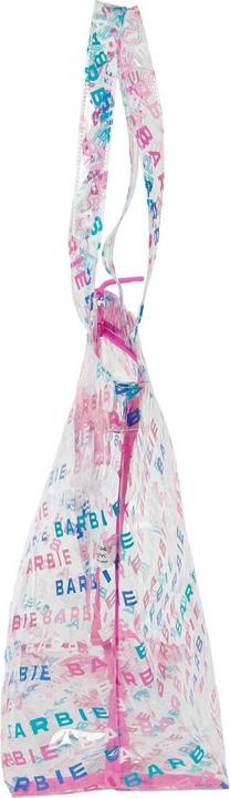 Actual product image Barbie Ladies handbag Logomania transparent light pink 54 x 35 x 17 cm