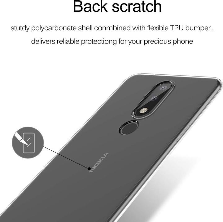 Actual product image Screenguard Nokia 5.1 Plus Flexible TPU Clear Case (Nokia 5.1 Plus)