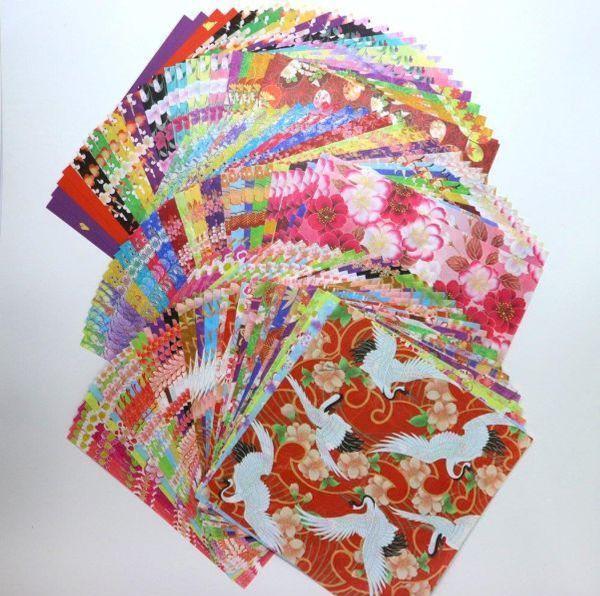 Produktbild Kamiiso Origami Washi-Tiyogami, 100 Blatt, 13 Muster (100 x)