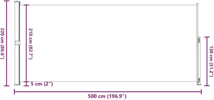 Produktbild vidaXL Seitenmarkise (5 m)