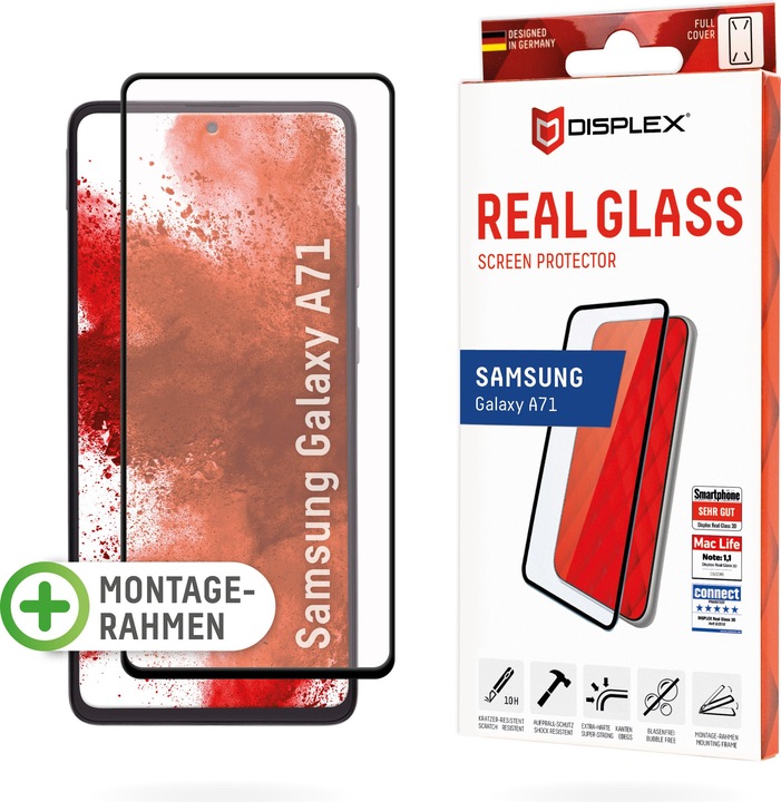 Produktbild Displex Real Glass, Full Cover Panzerglas (1 Stück, Samsung Galaxy A71)