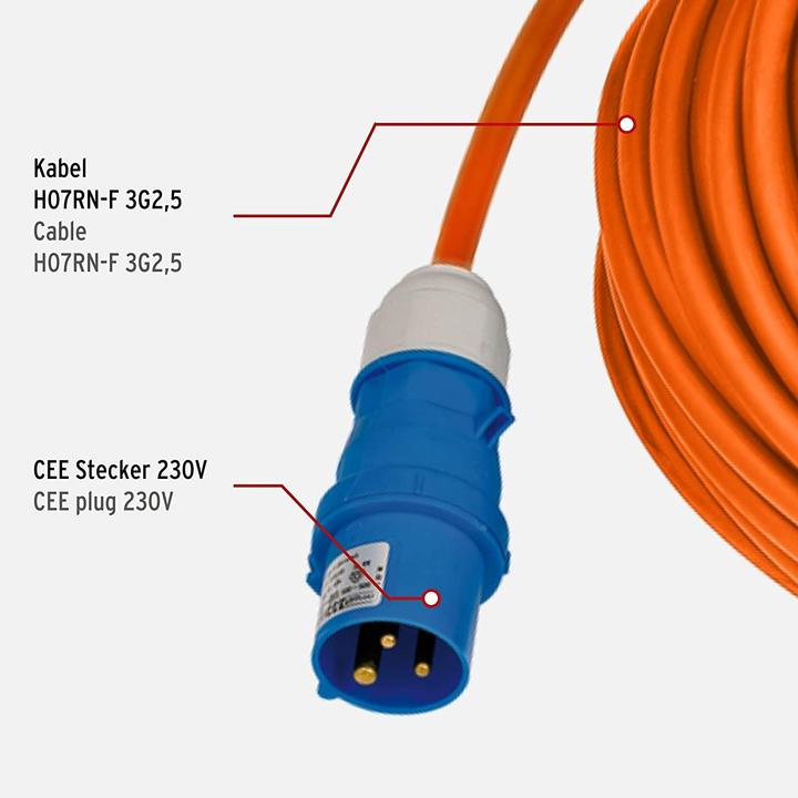 Immagine prodotto Brennenstuhl Cavo di prolunga da campeggio (25 m, CEE 16/3)