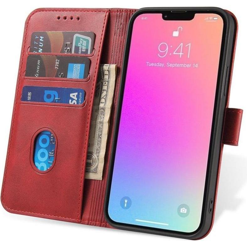 Thumbnail - Hurtel Magnet Case für Samsung Galaxy S23 Ultra Flip Cover Wallet Stand rot (Samsung Galaxy S23 Ultra), Smartphone Hülle...