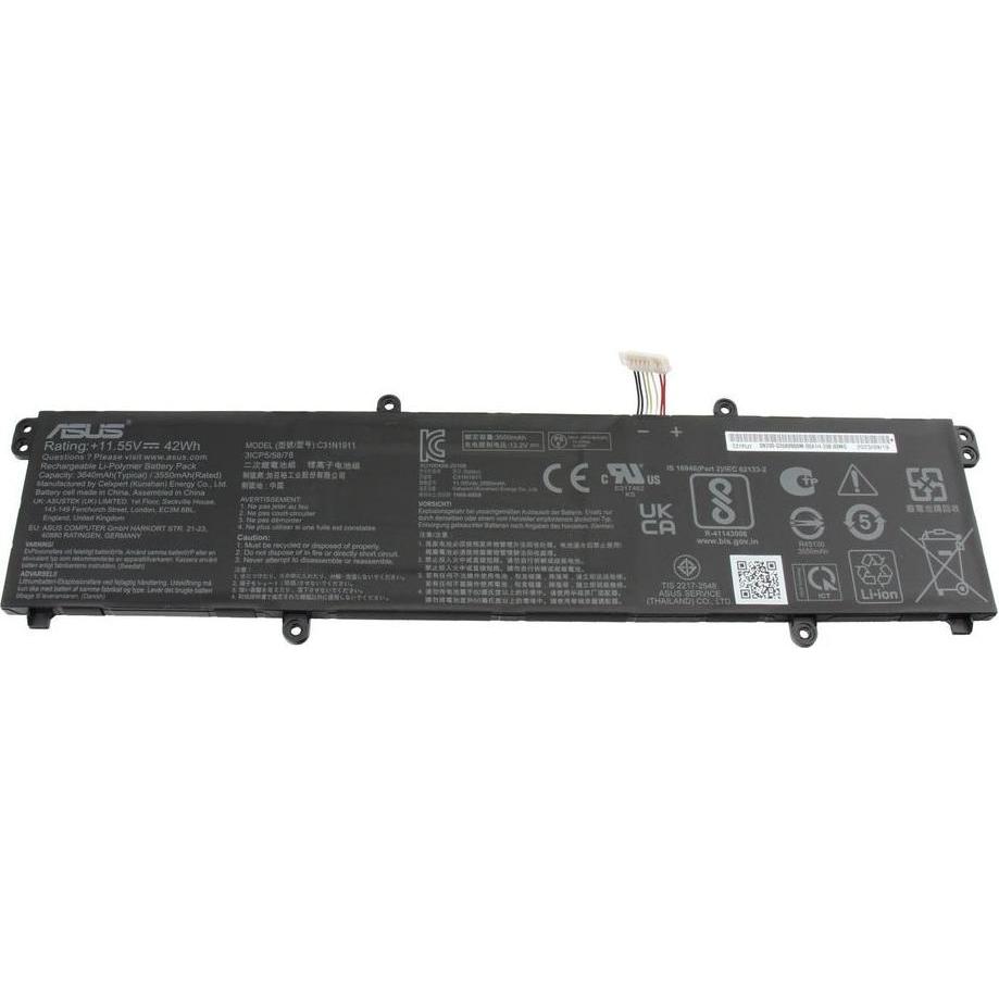 ASUS Battery B31N1911 3640mAh / 42Wh / 11.5V / 3 cells (3 Zellen, 3640 mAh), Notebook Akku