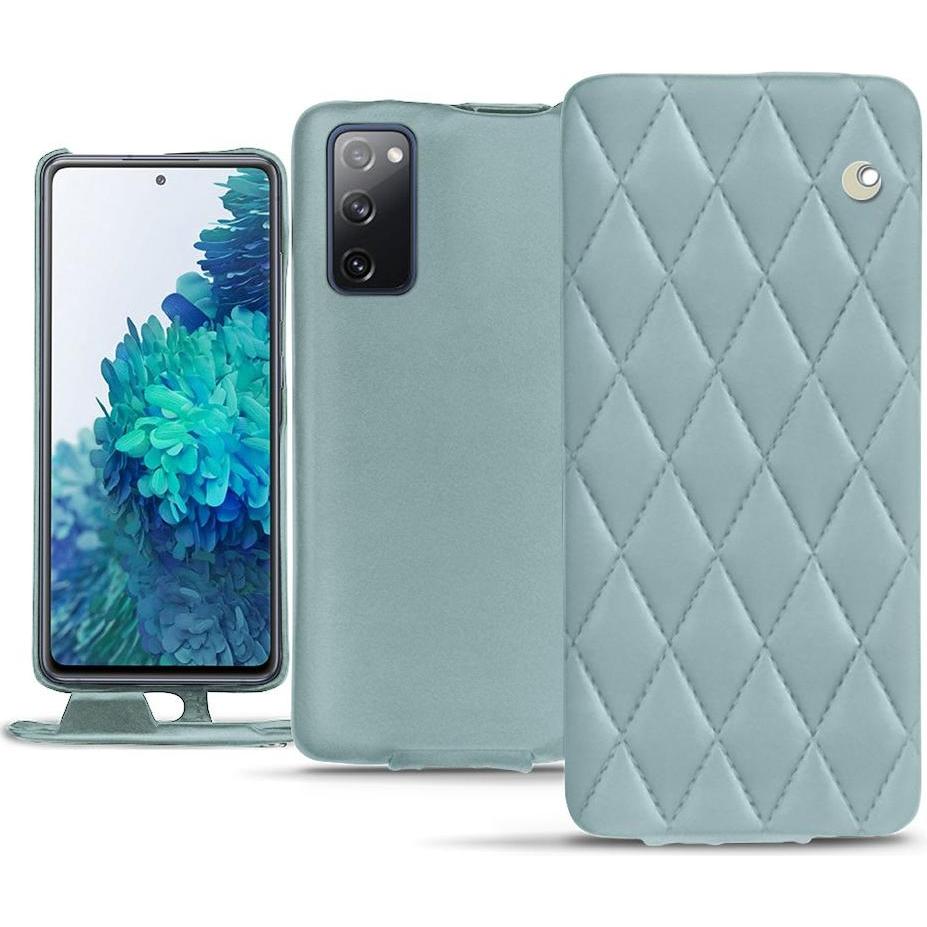 Noreve Lederschutzhülle vertikal (Samsung Galaxy S20 FE), Smartphone Hülle, Blau