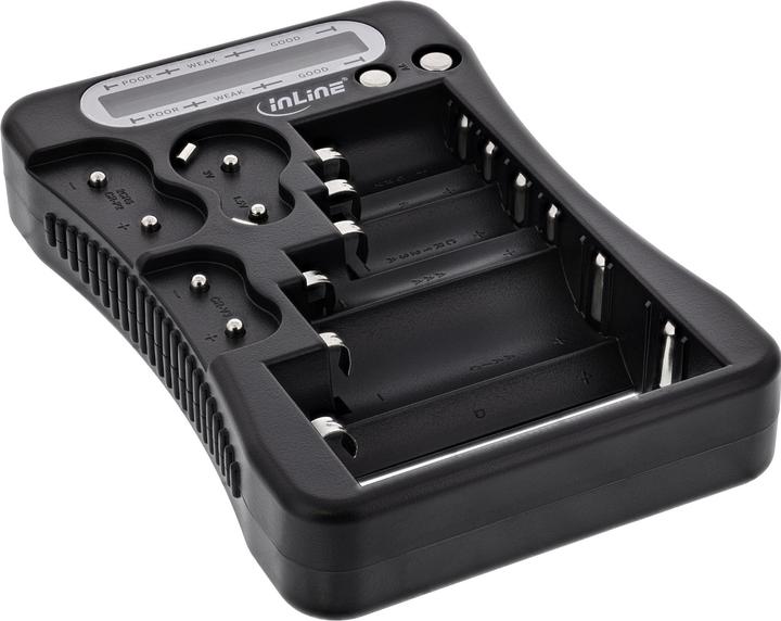 InLine Tester di batterie con display LCD