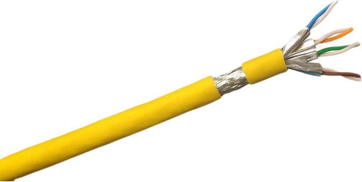 Actual product image RS PRO Yellow LSZH Cat7 Cable S/FTP, 100m (S/FTP, CAT7, 100 m)
