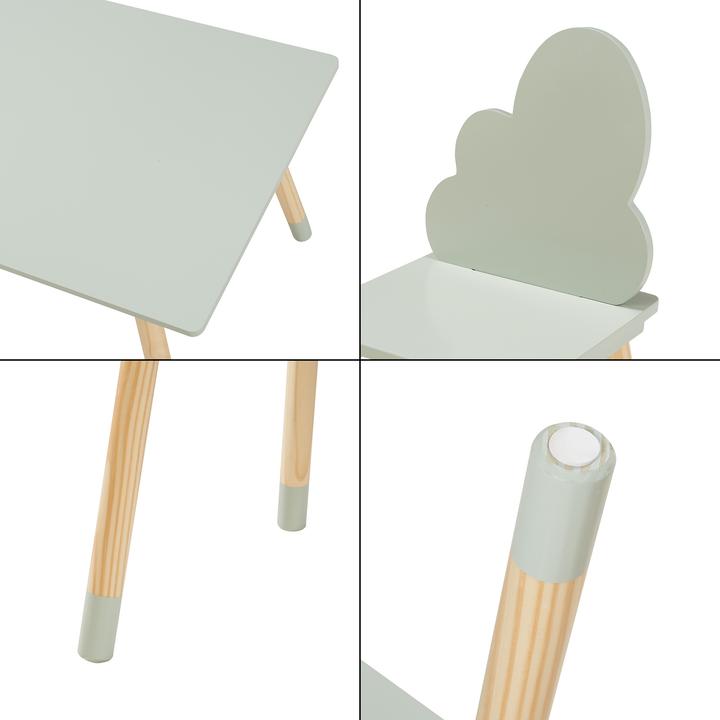 Produktbild En.Casa Kindersitzgruppe Hovle mit Wolken-Design Mintgrün (Kindersitzgruppe)
