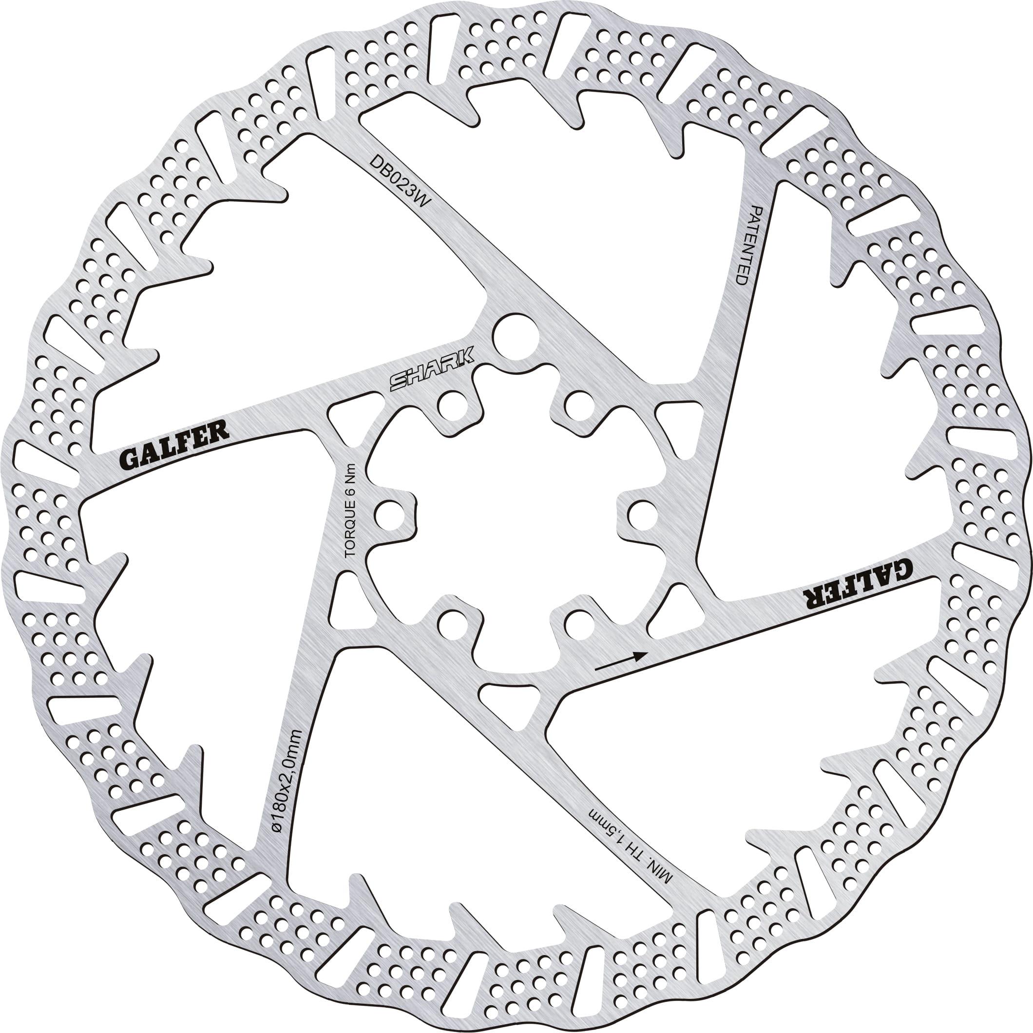 Galfer Bike, Bremsscheibe, (180 mm)