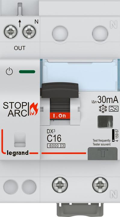 Actual product image Legrand LEG 415967 Dx3 Afdd C16 1P+No 10Ka 30Ma A