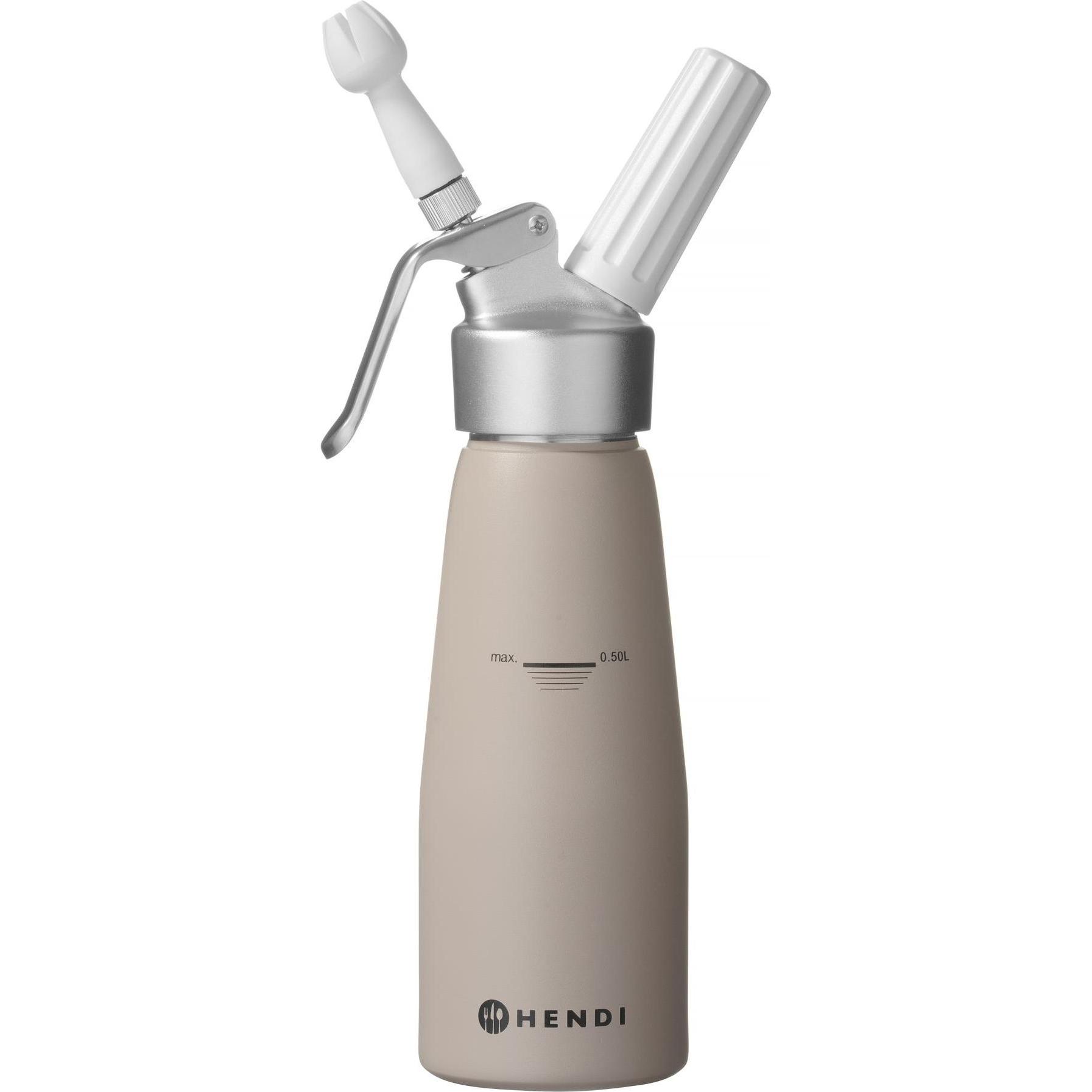 Hendi Sahnespender 0.5L taupe, Rahmbläser, Grau