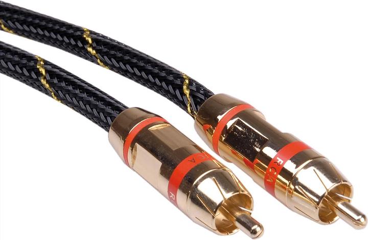 Actual product image Roline GOLD Cinch connection cable simplex plug / plug, red 5.0m (5 m, Cinch Cables)