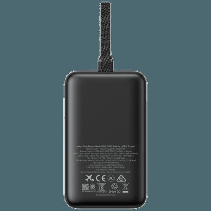 Image du produit Anker Zolo Powerbank 10.000mAh Noir (10000 mAh, 30 W)