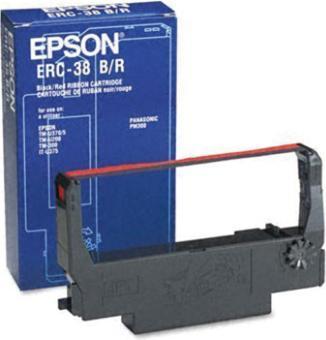 Epson Ruban Nylon noir/rouge S015376 ERC 38, 1020169 1,5mio.Z