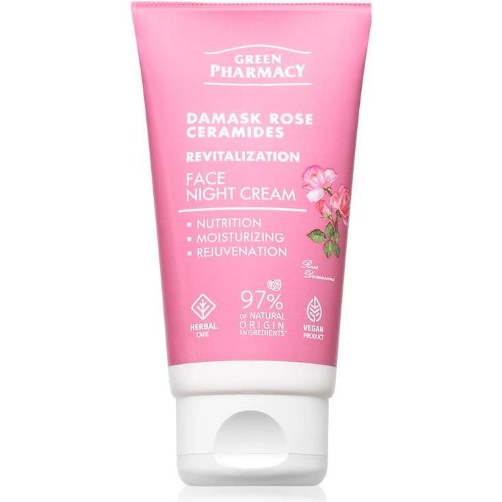 Schubiger, Crema viso, Green Pharmacy Krem do twarzy na Noc Róża Damasceńska i Ceramidy 50ml (50 ml, Crema notte)