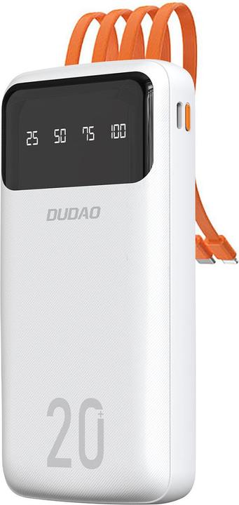 Image du produit Dudao Capacité Charger avec 3 câbles intégrés (20000 mAh, 10 W, 74 Wh)