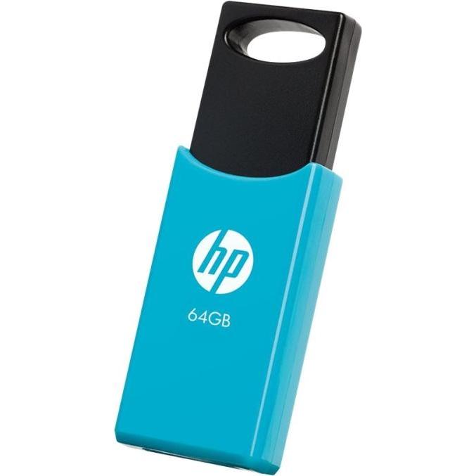 HP v212w (64 GB, USB 2.0, USB-A), USB Stick, Blau, Schwarz