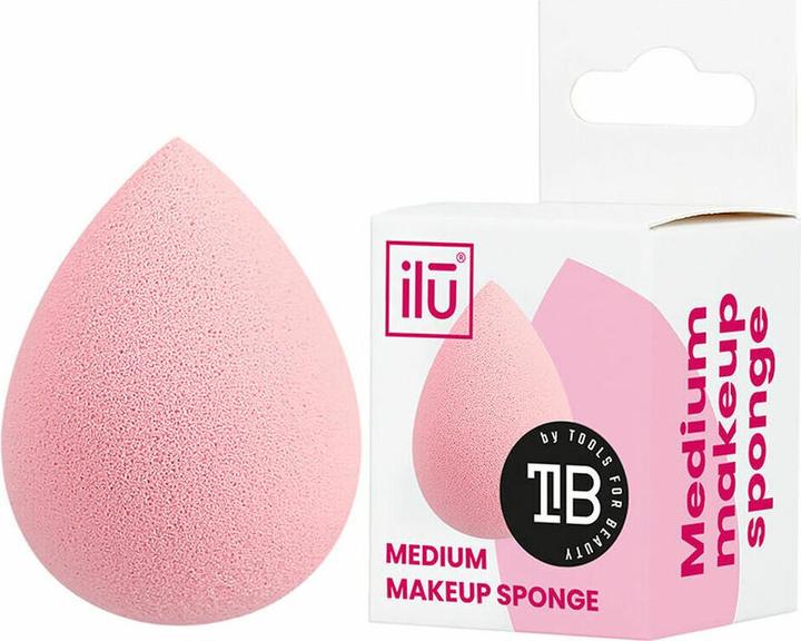 Immagine prodotto Tools for Beauty T4B ILU Spugna per trucco media a forma di goccia rosa per fondotinta, correttore e cipria