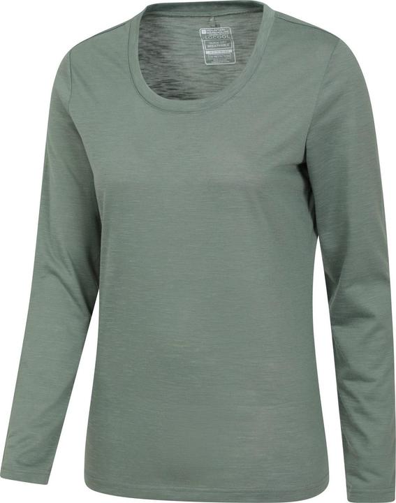 Actual product image Mountain Warehouse Womens/Ladies Agra Slub Long-Sleeved Top (40)